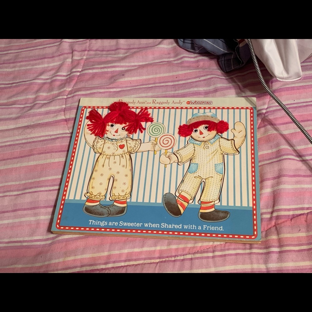 Raggedy Ann and Andy art piece